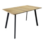 Squaro table sonoma mdf with black metal legs 120x70x75cm