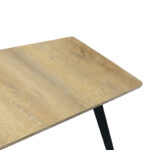 Squaro table sonoma mdf with black metal legs 120x70x75cm - Image 3