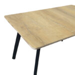 Squaro table sonoma mdf with black metal legs 120x70x75cm - Image 4