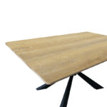 Aragne table sonoma mdf with black metal legs 160x90x75cm - Слика 3