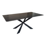 Mattias table black marble sintered stone with black metal legs 180x90x75cm