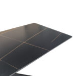 Mattias table black marble sintered stone with black metal legs 180x90x75cm - Image 4