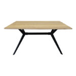 Ezali sonoma mdf table with black metal legs 140x80x75cm - Слика 2