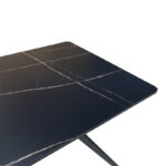 Ezali mdf table black marble look with black metal legs 140x80x75cm - Слика 4