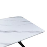 Ezali mdf table white marble look with black metal legs 140x80x75cm - Слика 4