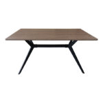 Ezali mdf table walnut with black metal legs 140x80x75cm - Слика 2