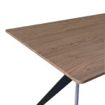 Ezali mdf table walnut with black metal legs 140x80x75cm - Слика 3