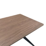 Ezali mdf table walnut with black metal legs 140x80x75cm - Слика 4