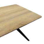 Ezali sonoma mdf table with black metal legs 160x90x75cm - Image 3