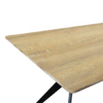 Ezali sonoma mdf table with black metal legs 160x90x75cm - Image 4