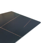 Mapele table black marble finish with black metal legs 180x90x75cm - Image 4