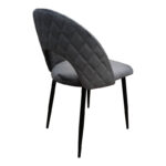 Lovingo chair anthracite velvet with black metal legs, 50x47x85.5cm - Image 2