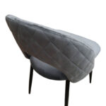 Lovingo chair anthracite velvet with black metal legs, 50x47x85.5cm - Image 6