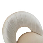 Lovingo chair, beige velvet, with metal legs in natural shade, 50x47x85.5cm - Image 5