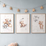 Wall art in frame Luthra triptyque with digital print 33x1.5x48cm