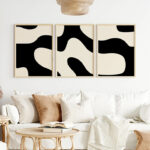 Wall art in frame Krynn triptyque with digital print 33x1.5x48cm