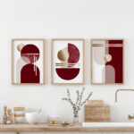 Wall art in frame Elvane triptyque with digital print 33x1.5x48cm