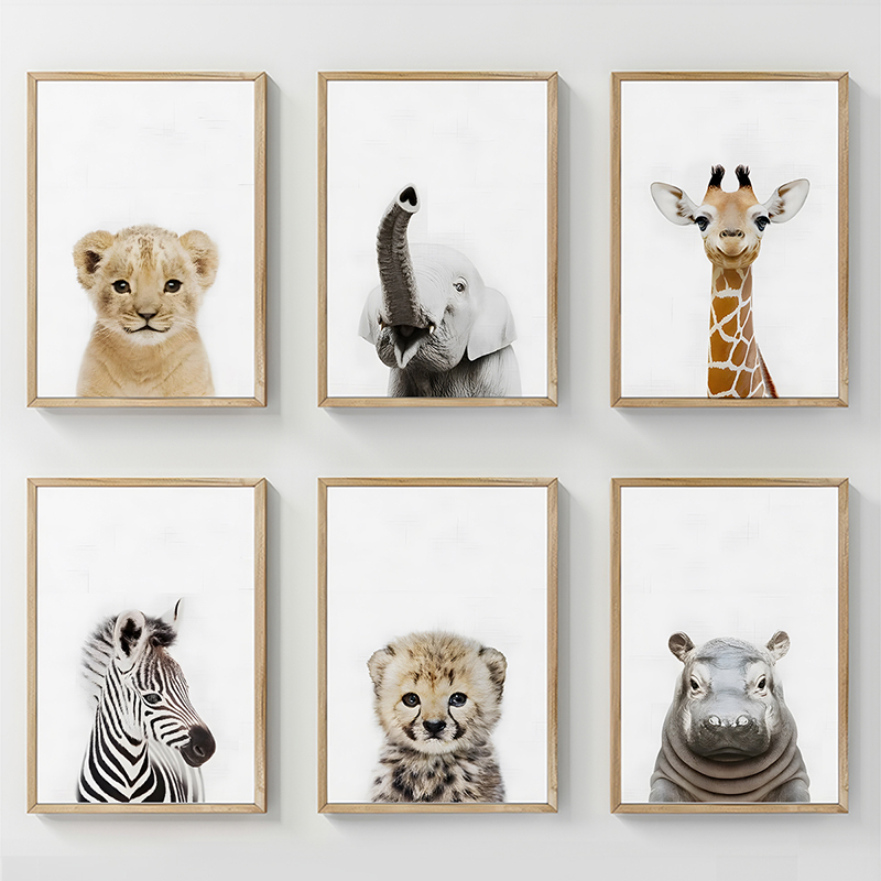 409-000280 Wall art in frame Loriel six-panel with digital print 33x1.5x48cm - Image 1