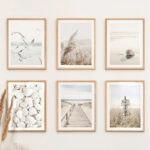 Wall art in frame Averon six-panel with digital print 33x1.5x48cm