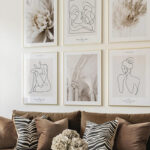 Wall art in frame Greda six-panel with digital print 33x1.5x48cm