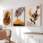 Canvas wall art in frame Decon triptyque with digital print 50x2x70cm