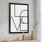 Wall art in frame Amora  with digital print 33x1.5x48cm - Image 2