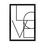 Wall art in frame Amora  with digital print 33x1.5x48cm