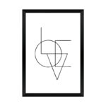 Wall art in frame Felora with digital print 33x1.5x48cm