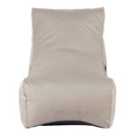 Professional Bean bag lounger Otenda in beige color 67x110x65cm - Image 3
