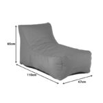 Professional bean bag lounger Otenda in anthracite color 67x110x65cm - Image 6