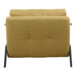 Fancy armchair-bed with yellow fabric and black leg 95x98x70cm - Image 6