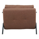 Fancy armchair-bed with brown fabric and black leg 95x98x70cm - Image 6