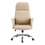 Manager office chair Derjio beige pu 68x66x115cm - Image 4