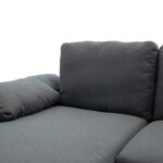 Corner sofa Cohen with right corner fabric dark grey fabric-black metal leg 240x159x83cm - Image 4