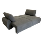 Hungie three-seater sofa bed fabric in grey color 250x92x89cm - Image 3