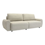 Hungie three-seater sofa bed fabric in beige color 250x92x89cm