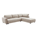 Reversible corner sofa Gianco fabric in beifge color 298x208x85cm