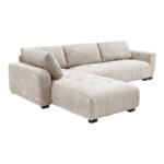 Reversible corner sofa Gianco fabric in beifge color 298x208x85cm - Image 3