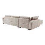 Reversible corner sofa Gianco fabric in beifge color 298x208x85cm - Image 4