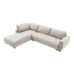 Reversible corner sofa Gianco fabric in beifge color 298x208x85cm - Image 5