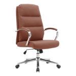 Director's office chair Normie pu brown 58x65x103-111cm