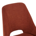 Chair Initiate fabric terracotta-black metal leg 48x57x85cm - Image 5