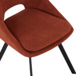Chair Initiate fabric terracotta-black metal leg 48x57x85cm - Image 6