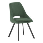 Chair Initiate fabric green-black metal leg 48x57x85cm