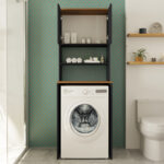 Rano laundry cabinet anthracite-sonoma 65x60x184cm - Image 2