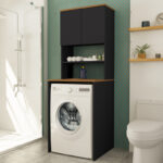 Rano laundry cabinet anthracite-sonoma 65x60x184cm