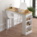 Bar table Riff white-sonoma 120x50x100cm - Image 2