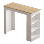 Bar table Riff white-sonoma 120x50x100cm
