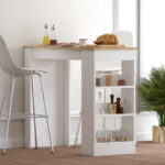 Bar table Riff white-sonoma 120x50x100cm - Image 3