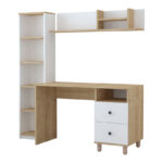 Office unit Kontor sonoma-white 160x50x162cm